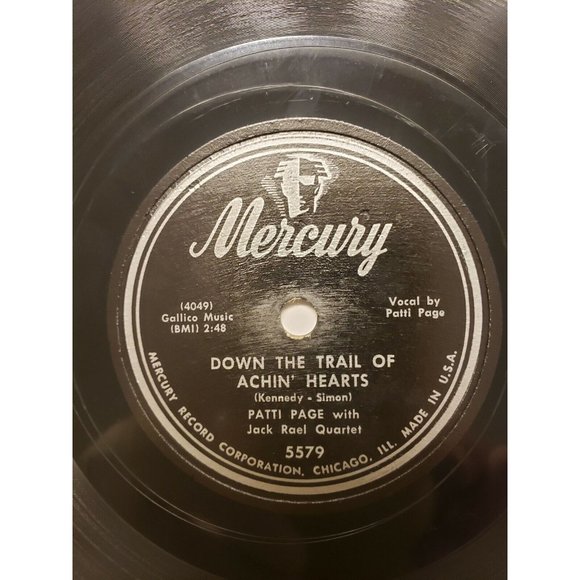 78 RPM-Evertrue,Evermore-Down the Trail of Achin Hearts-Patti Page(R139) - Picture 3 of 4